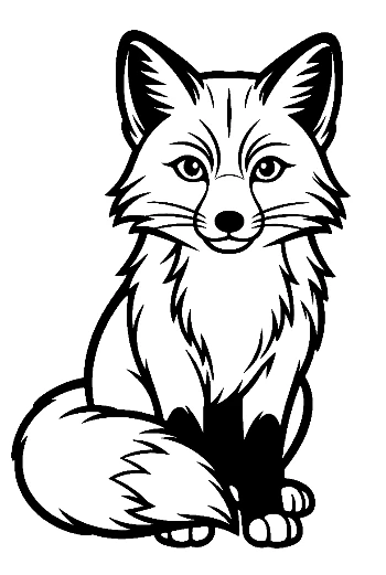 Cute Red Fox Sitting Playfully