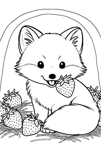 Free Arctic Fox to Color Printable