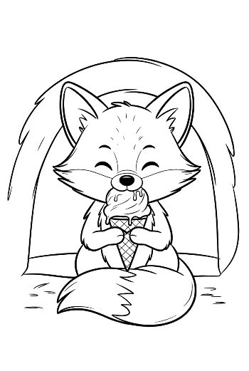 Free Red Fox for Kids Printable