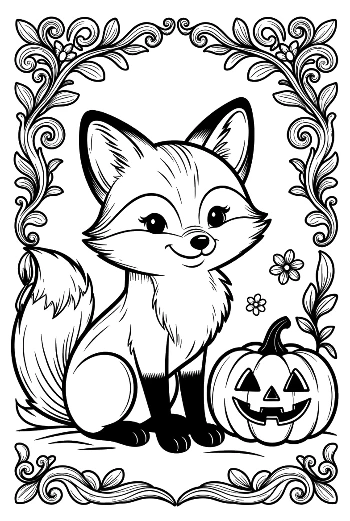 Free Red Fox to Color Printable