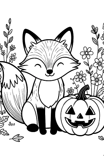 Red Fox Coloring Page Printable