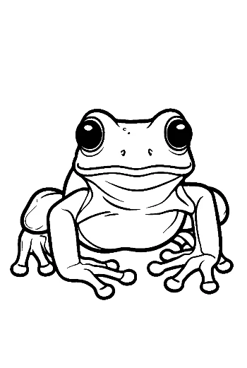 Cute Cartoon Tree Frog Illustration