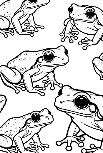 Playful Tree Frogs Pattern