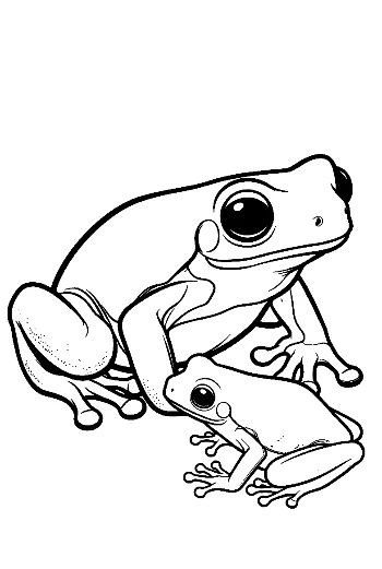 Tree Frog Parent and Baby