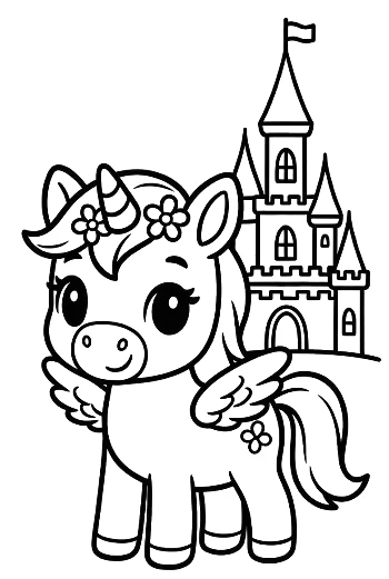 Cute Pony to Color Printable