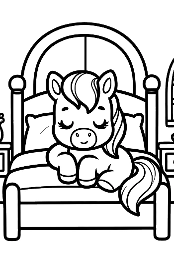 Cute Pony to Color Printable
