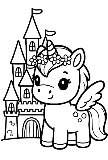 Easy Pony Coloring Page Printable