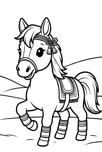 Race Horse for Kids Printable