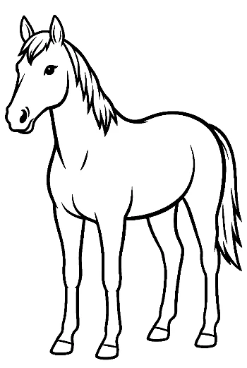 Sleek Racehorse Standing Proudly