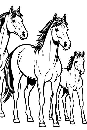 Three Racehorses Family Lineup