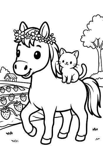 Cute Wild Horse Printable