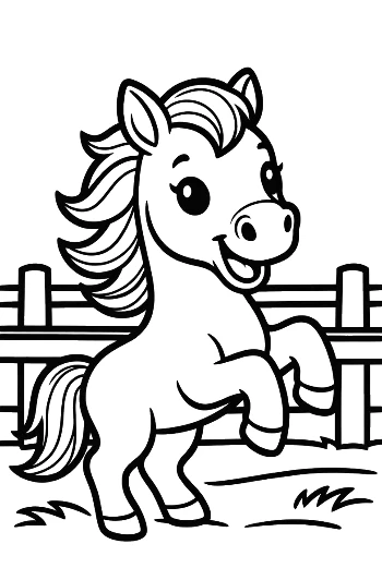 Download Wild Horse Coloring Sheet Printable