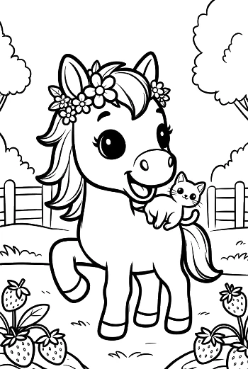 Easy Wild Horse Printable
