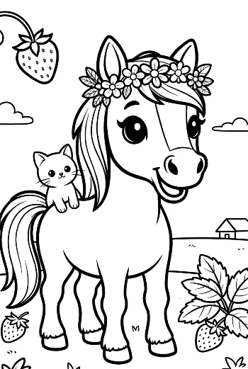 Wild Horse to Color Printable