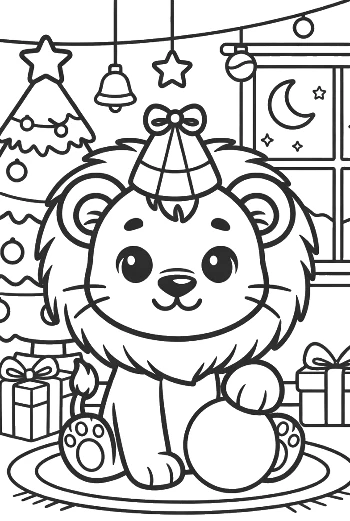 Cute Lion Cub Printable