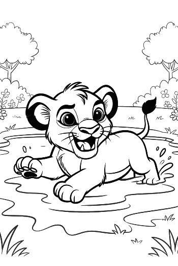 Lion Cub Printable