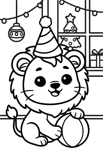 Lion Cub to Color Printable