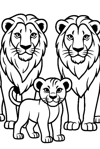 Lion Family Portrait