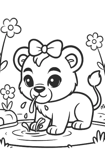 Free Lioness Coloring Sheet Printable