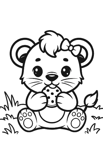 Free Lioness for Kids Printable