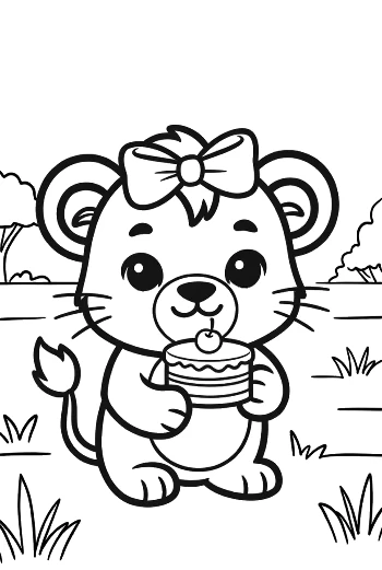 Lioness to Color Printable