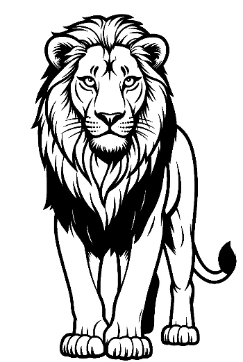 Majestic Lion Standing Proudly