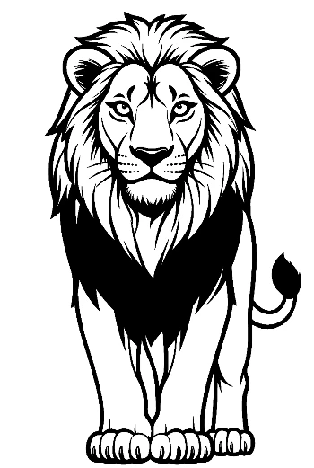 Majestic Lion Standing Proudly