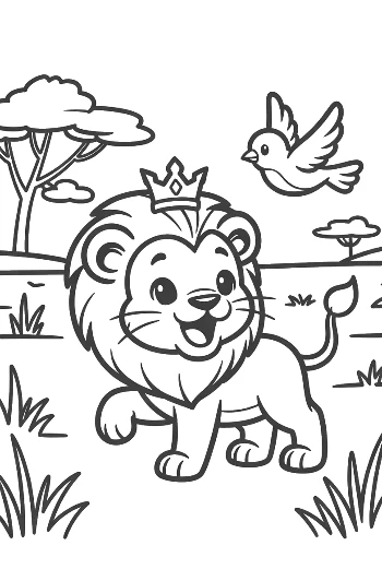 Male Lion Coloring Sheet Printable