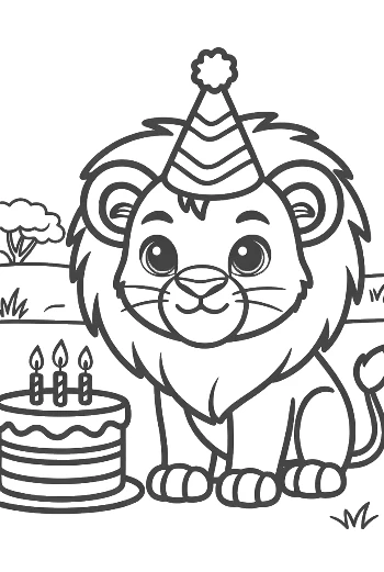 Male Lion to Color Printable