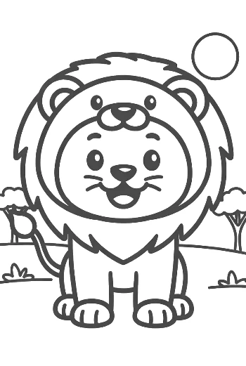 Male Lion to Color Printable