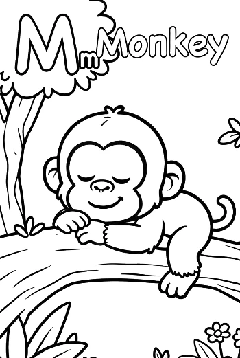 Download Chimpanzee Coloring Sheet Printable