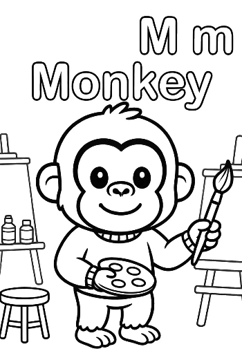 Free Chimpanzee for Kids Printable