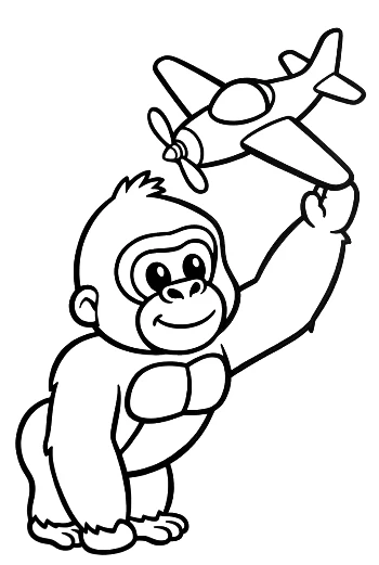 Cute Gorilla Printable