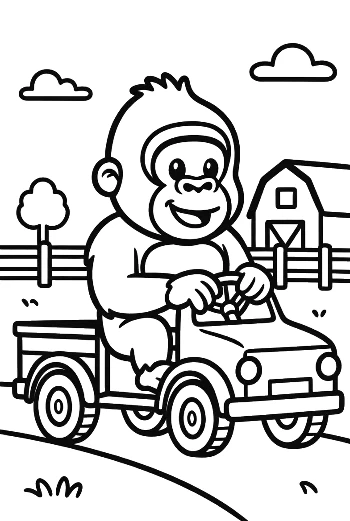 Easy Gorilla for Kids Printable