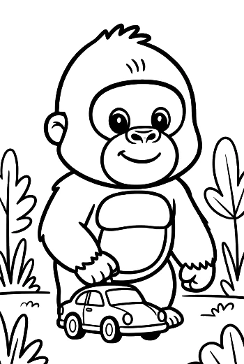 Free Gorilla for Kids Printable