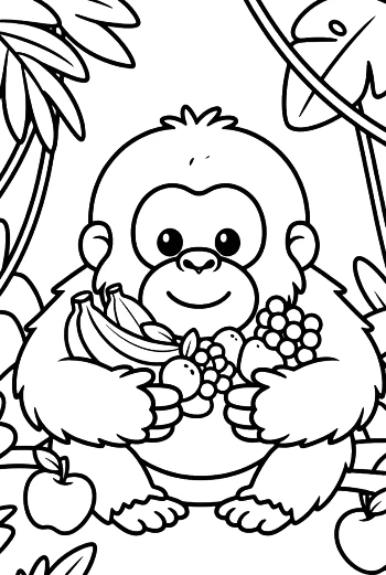Orangutan Coloring Page Printable