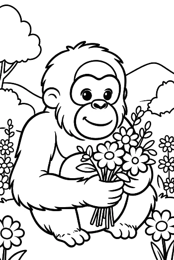 Orangutan Coloring Sheet Printable