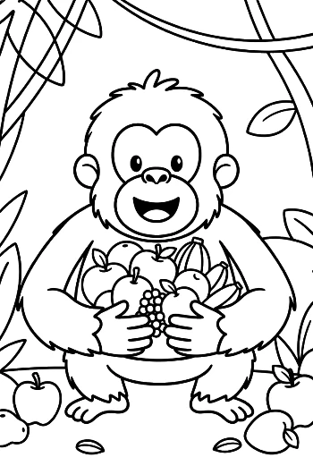 Orangutan for Kids Printable