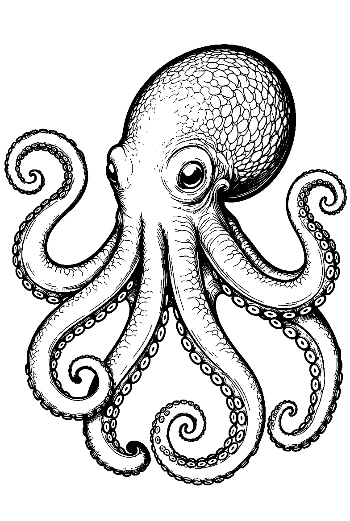 Gigantic Octopus Illustration