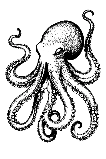 Gigantic Octopus in Dynamic Pose