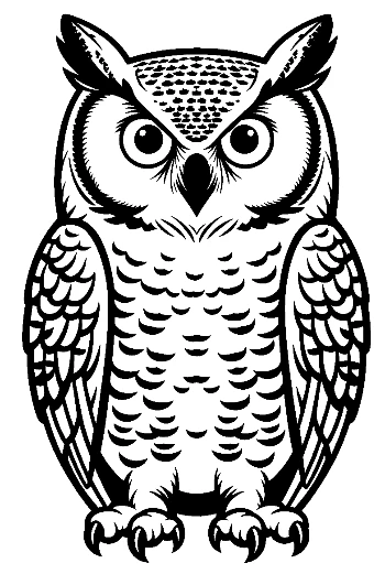 Majestic Great Horned Owl Stare