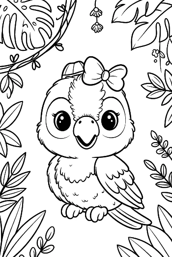 Cockatoo Coloring Page Printable