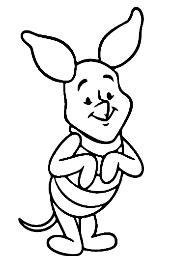 Ein entzückendes Ferkel steht freudig da