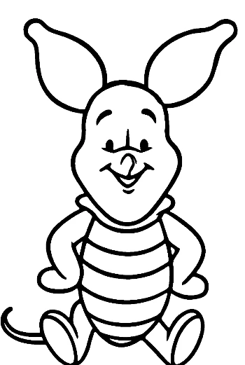 Cute Piglet Coloring Page