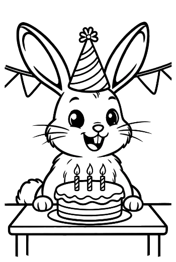 Easy Jackrabbit Coloring Page Printable