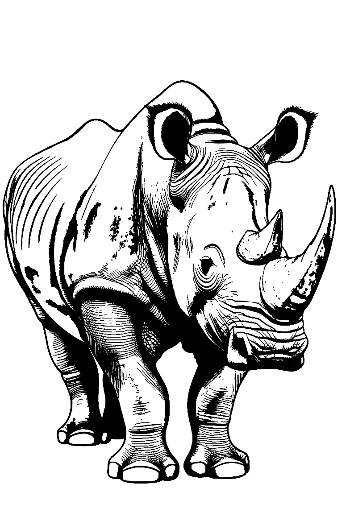 Majestic White Rhino Stance