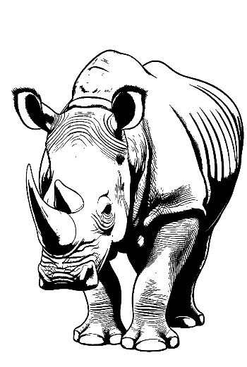 Majestic White Rhino Stands Boldly