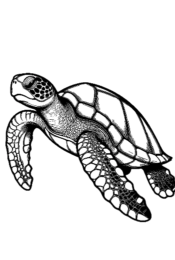 Cute Baby Sea Turtle Swimming