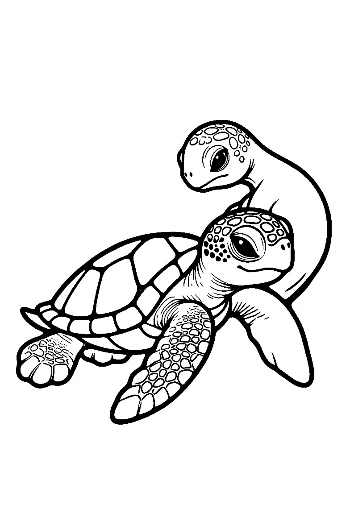 Cute Hatchling Sea Turtles Cuddling