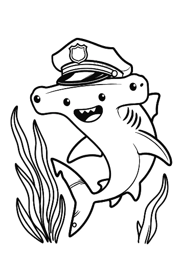 Cute Hammerhead Shark Printable